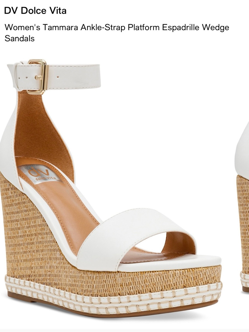Dolce Vita Tammara Ankle-Strap Platform Espadrille Wedge Sandals